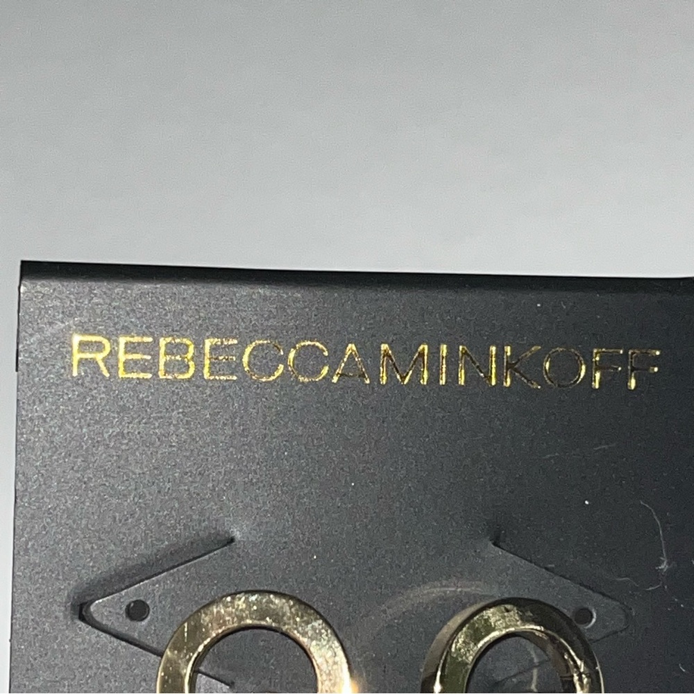 Rebecca Minkoff Two Toned Interconnected Circle Dangle Post Earrings New w/ Tag - Picture 7 of 10
